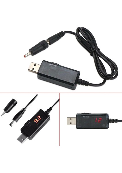 USB Güçlendirici Kablo 5V, 9V'A Kadar Kademeli 12V Voltaj Dönüştürücü 1A Kademeli Ekran (Yurt Dışından)