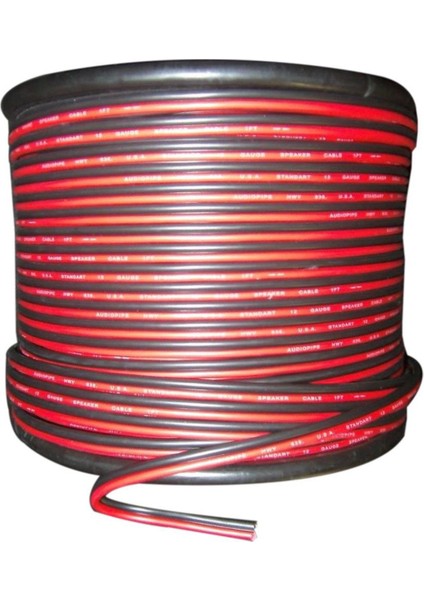 Metre Başına 20 Gayar Kırmızı Siyah Zıp Tel Awg Kablo Topraklı Bakır Araba (Yurt Dışından)