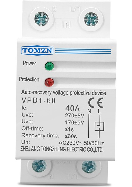 Tomzn Gerilim Koruyucu Cihaz Koruma Rölesi 40A (Yurt Dışından) fiyatları