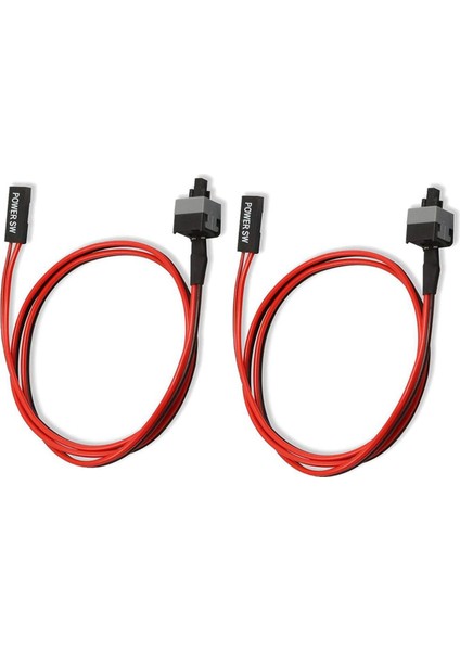 Paket 2 Pin Sw Pc Güç Kablosu Açma/kapama Düğmesi Atx Bilgisayar Anahtarı Kablosu 45 cm (Yurt Dışından)