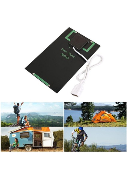 5W 5V Güneş Paneli Pil Şarj Cihazı Dıy Güneş Modülü USB Solar Şarj Kartı - Siyah (Yurt Dışından) indirimleri