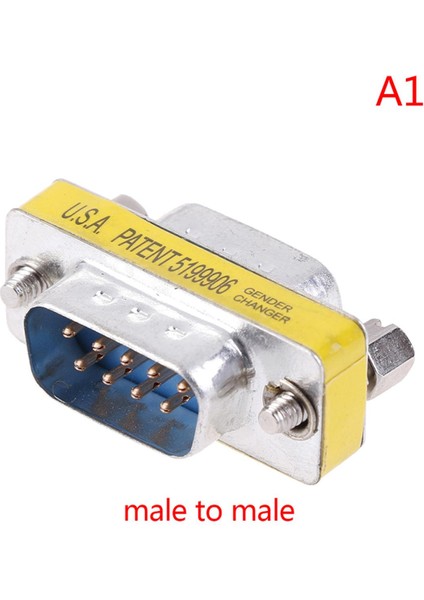 Db9 D-Sub 9pin Konnektörler Mini Cinsiyet Değiştirici Adaptör RS232 Seri Konnektör (Yurt Dışından)