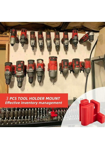 Milwauke M12 Takım Askı Adaptörü Matkap Aksesuarları Için 3 Paket Abs Kırmızı Takım Tutucu Dağı (Yurt Dışından) indirimleri