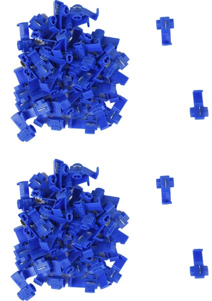100 Adet Hızlı Ekleme Konnektörleri Kilit Tel Terminalleri Kıvrımlı - Mavi (Yurt Dışından) fiyatları