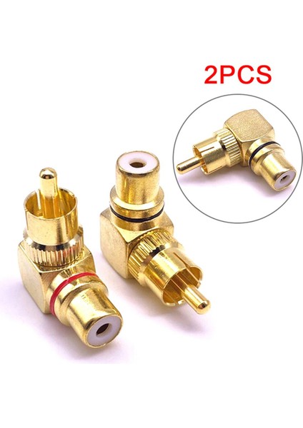 Adet Bakır L Şeklinde Rca Dik Açılı Dirsek 90 Derece Kafa Sinyal Kablosu (Yurt Dışından)