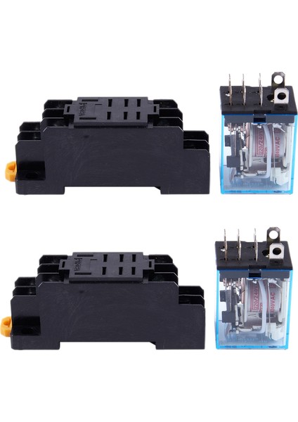 2x LY2NJ HH62P-L JQX-13F 220V Ac Bobin Dpdt Röle 8 Pin, PTF08A Soketli (Yurt Dışından) fiyatları