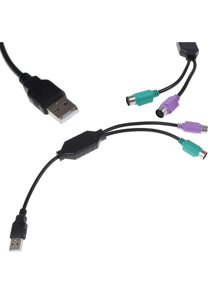 USB Erkek Ps/2 Ps2 Dişi Dönüştürücü Kablo Kordonu Klavye Fare Adaptörü (Yurt Dışından) fırsatları