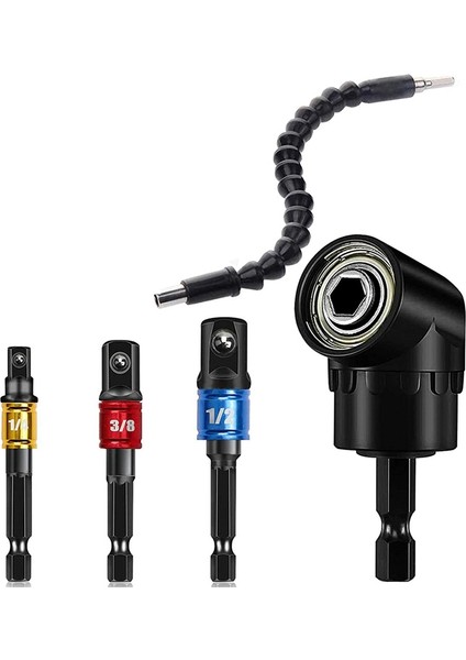 Darbeli Sürücü Soket Adaptörü Uzatma Matkap Ucu Seti: 3 Adet Matkap Somunu, 1/4 Inç Matkap Ucu Uzatma, Adaptör Eki (Yurt Dışından) fiyatları