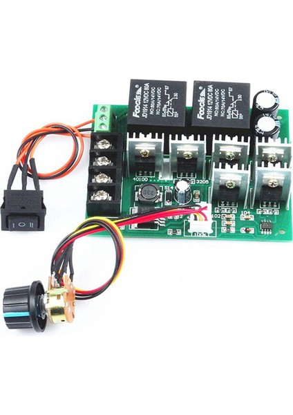 Pwm Hız Kontrol Cihazı Pwm Elektronik Regülatör 40A Dc 10V-50V 12V / 24V / 36V / 48V Fırçalı Dc Motor Kontrol Cihazı Maksimum 2000W Üçüncü Vites Ileri/geri/durdurma (Yurt Dışından)