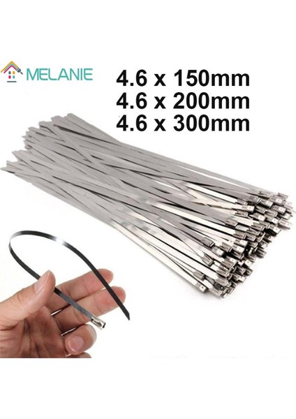 20 Adet Metal Fermuarlı Kravatlar/11.8 304 Paslanmaz Çelik Egzoz Sargı Kaplamalı Kilitleme Kablosu/fermuarlı Kilit Açma Tel Bağları Kravat (Yurt Dışından)