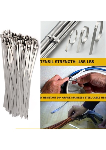 20 Adet Metal Fermuarlı Kravatlar/11.8 304 Paslanmaz Çelik Egzoz Sargı Kaplamalı Kilitleme Kablosu/fermuarlı Kilit Açma Tel Bağları Kravat (Yurt Dışından) modelleri