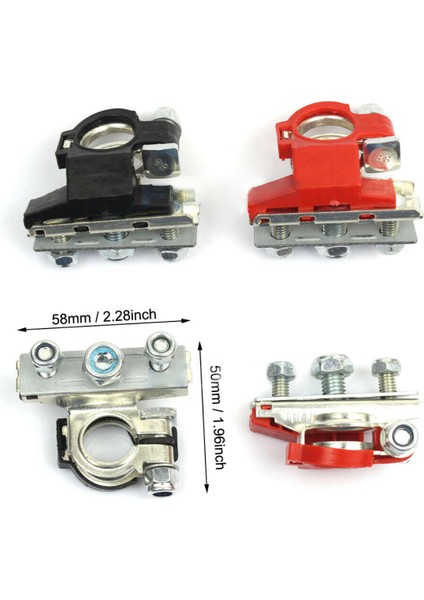 1 Çift 12V 24V Otomotiv Araba Üst Direk Akü Kutup Başları Tel Kablo Kelepçesi Terminal Konnektörleri Araba Aksesuarları (Yurt Dışından)