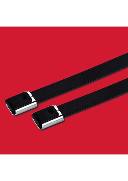100 Adet/grup, 4.6MMX300MM Pvc Plastik Kaplamalı SS304 Paslanmaz Çelik Kablo Bağı (Yurt Dışından)