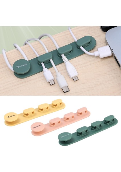 USB Kablo Düzenleyici Yönetim Klipleri / Kablo Yöneticisi Kablo Tutucu Şarj Veri Hattı Masura Sarıcı Kendinden Yapışkanlı Kanca (Yurt Dışından)
