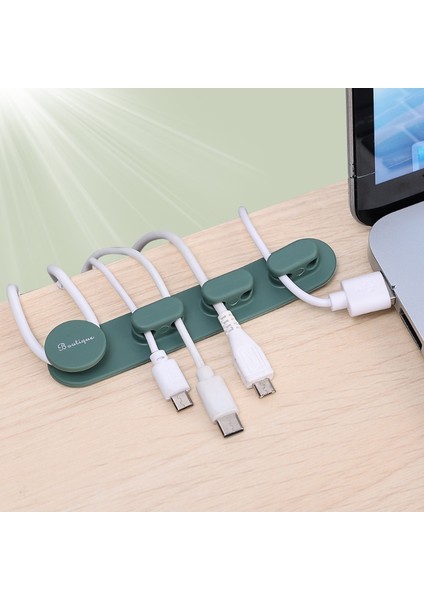 USB Kablo Düzenleyici Yönetim Klipleri / Kablo Yöneticisi Kablo Tutucu Şarj Veri Hattı Masura Sarıcı Kendinden Yapışkanlı Kanca (Yurt Dışından)