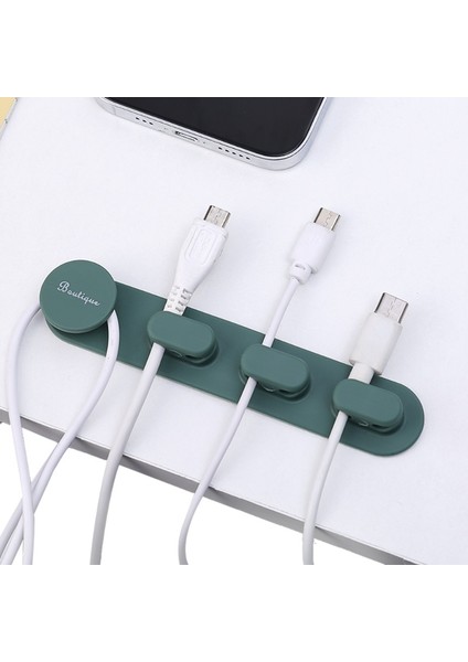 USB Kablo Düzenleyici Yönetim Klipleri / Kablo Yöneticisi Kablo Tutucu Şarj Veri Hattı Masura Sarıcı Kendinden Yapışkanlı Kanca (Yurt Dışından)
