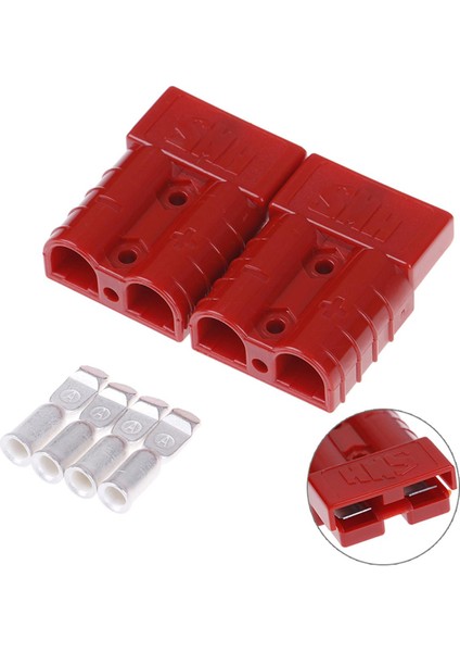 2x 50A 600V Araç Aküsü Hızlı Bağlantı Kesme Güç Kablosu Kablo Konnektör Fişi (Yurt Dışından)