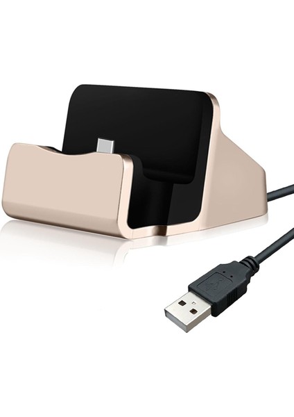 Type-C Sync Yuvası Şarj Aleti Stand Tutacağı Şarj Istasyonu Istasyonu Akıllı Telefon (Yurt Dışından)