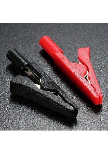 Twexqny-2x Yalıtımlı Timsah Klip Konnektör Kelepçe Test Probu Kırmızı + Siyah (Yurt Dışından) fırsatları