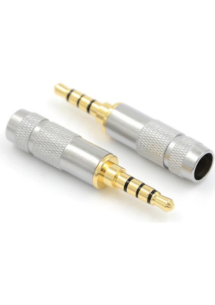 Moda 4 Kutuplu 3.5mm Stereo Kulaklık Erkek Fiş Jakı Ses Lehim Konektörü (Yurt Dışından)