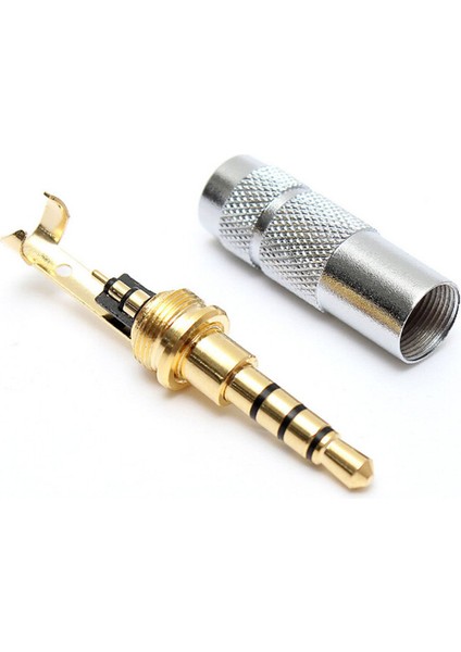 Moda 4 Kutuplu 3.5mm Stereo Kulaklık Erkek Fiş Jakı Ses Lehim Konektörü (Yurt Dışından) indirimleri