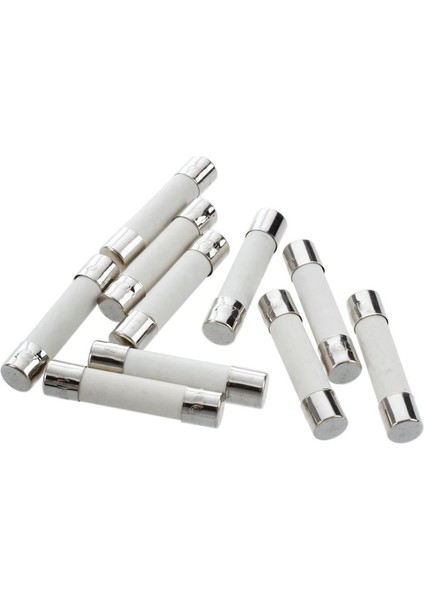10 Adet Ac 250 V 15 A 6 x 30 Mm, Yüksek Hızlı Silindirik Sigorta Tüpü Seramik · Beyaz + Gümüş (Yurt Dışından) fiyatları