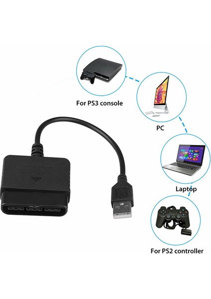 Ps2 - Ps3 Denetleyici Adaptörü Için Playstation 2 - Pc Için USB Kablosu Playstation3 (Yurt Dışından)