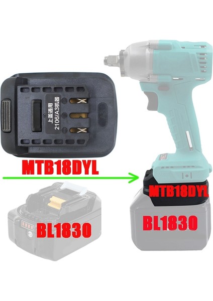 Makita 18V Li-Ion BL1830 Hongsong Lomvum Için MTB18DYL Adaptörü (Yurt Dışından) indirimleri