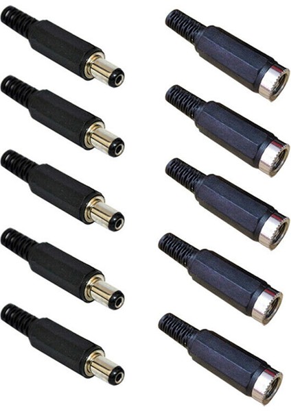5 Çift (10 Adet) 2.1x5.5mm Erkek Dişi Dc Güç Fişi Soket Jak Konnektör Paketi (Yurt Dışından) fiyatları