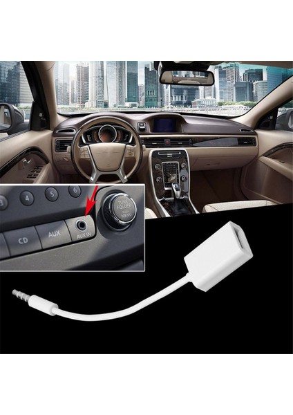 3.5mm Erkek Aux Ses Fişi Jakı USB 2.0 Dişi Dönüştürücü Kablosu Kablosu Araba Mp3 (Yurt Dışından)