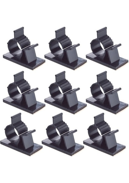 20 Adet Siyah Ayarlanabilir Plastik Kablo Kelepçeleri Kendinden Yapışkanlı Araba Kablo Klipsi Tel Organizatör (Yurt Dışından) fırsatları