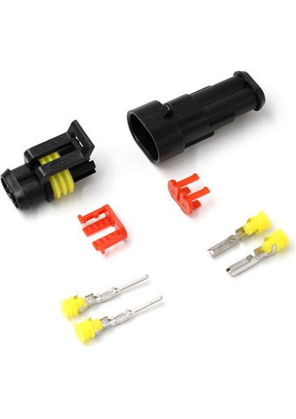 10 Kit 2pin Yollu Mühürlü Su Geçirmez Elektrik Kablosu Konektörü Fiş Araba Oto Setleri (Yurt Dışından) modelleri