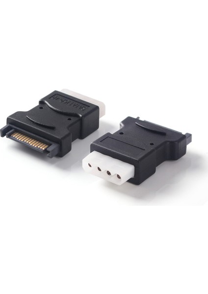 15PIN Sata Seri Ata Erkek - Molex Ide 4 Pin Dişi Mf Sabit Disk Adaptörü (Yurt Dışından)