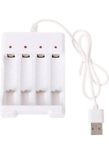 1.2V Evrensel 4 Yuvalı Aa/aaa Şarj Edilebilir Pil Şarj Adaptörü USB Fişi (Yurt Dışından) fırsatları