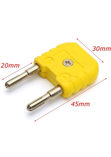 K-Tipi Termokupl Adaptörü Mini K Tipi Yuvarlak Banana Fişli Termometre Sarı (Yurt Dışından)