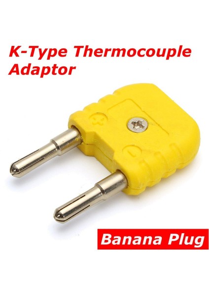 K-Tipi Termokupl Adaptörü Mini K Tipi Yuvarlak Banana Fişli Termometre Sarı (Yurt Dışından) fiyatları