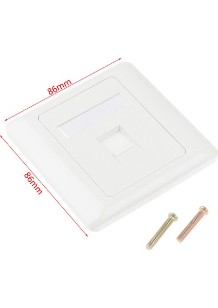 86 Tip Tek Bağlantı Noktalı RJ45 Duvar Düz Yüz Plakası Ethernet Ağ Soket Paneli Jing (Yurt Dışından) fiyatları