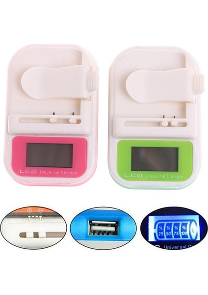 Cep Telefonları Için Mobil Evrensel Pil Şarj Cihazı LCD Gösterge Ekranı USB Bağlantı Noktası (Yurt Dışından)