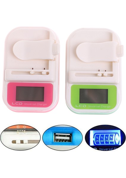 Cep Telefonları Için Mobil Evrensel Pil Şarj Cihazı LCD Gösterge Ekranı USB Bağlantı Noktası (Yurt Dışından) fiyatları