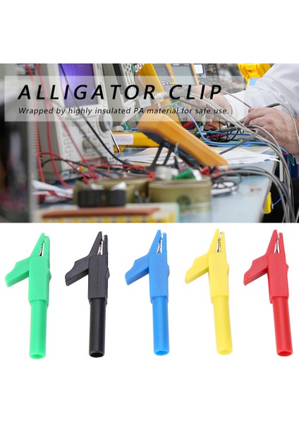 5 Adet 55MM Yalıtımlı Güvenlik 4mm Muz Fiş Testi Timsah Timsah Klipleri (Yurt Dışından) fiyatları