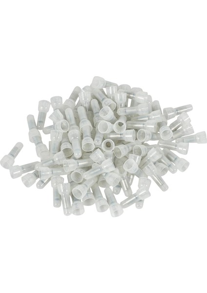 Kapalı Uç KAPAĞI-100 Adet x Kapalı Uçlu Kıvrım Kapakları Ek Ölçer Tel Konnektörleri Terminalleri-Beyaz (Yurt Dışından)