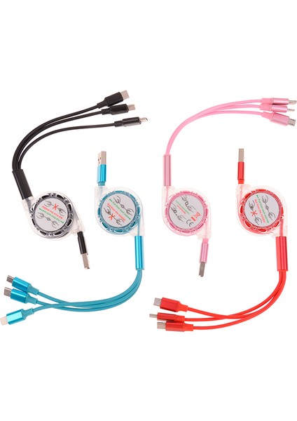 Çoklu USB Şarj Kablosu Mikro USB Tip C Ios Kablosu Çoklu Şarj Kablosu (Yurt Dışından) indirimleri