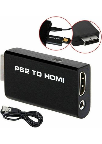 Hdtv Monitör Abd Için 3,5 mm Ses Çıkışlı Ps2'den HDMI Video Dönüştürücü Adaptöre (Yurt Dışından)