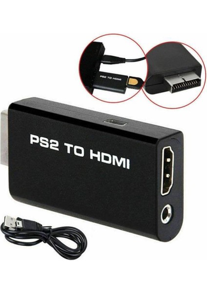 Hdtv Monitör Abd Için 3,5 mm Ses Çıkışlı Ps2'den HDMI Video Dönüştürücü Adaptöre (Yurt Dışından)