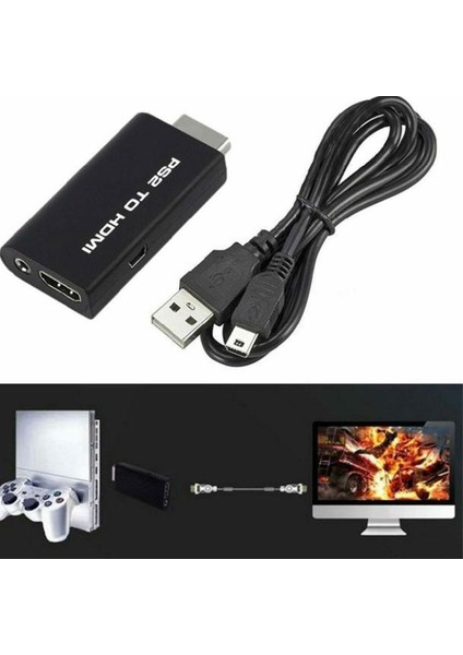 Hdtv Monitör Abd Için 3,5 mm Ses Çıkışlı Ps2'den HDMI Video Dönüştürücü Adaptöre (Yurt Dışından)