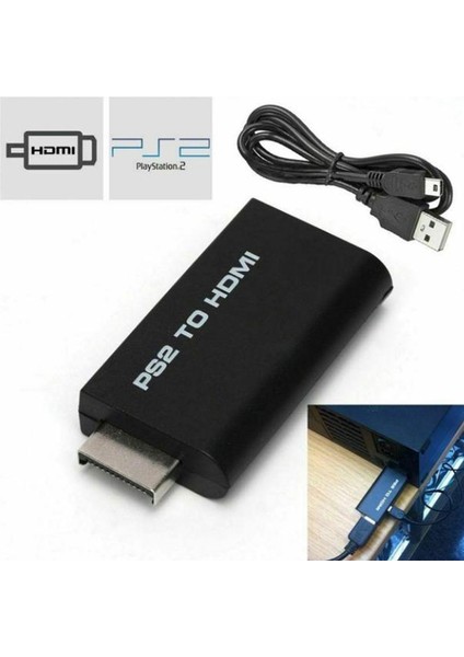 Hdtv Monitör Abd Için 3,5 mm Ses Çıkışlı Ps2'den HDMI Video Dönüştürücü Adaptöre (Yurt Dışından)