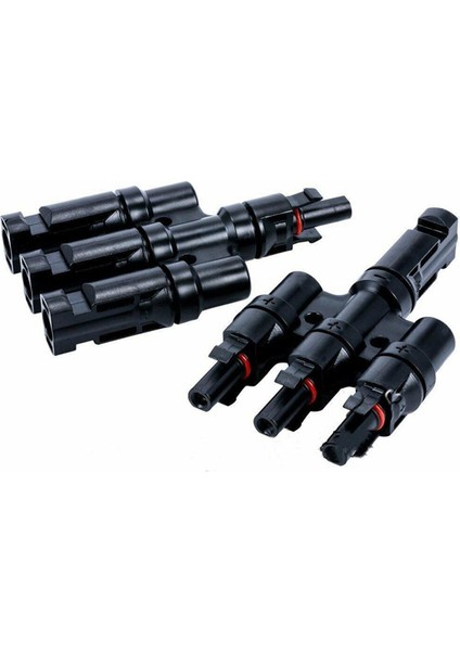 Çift Mc4 Adaptör Erkek Dişi Y Şube T Şube Bağlantı Kablosu Güneş Paneli Karşılaşması Için (Yurt Dışından)