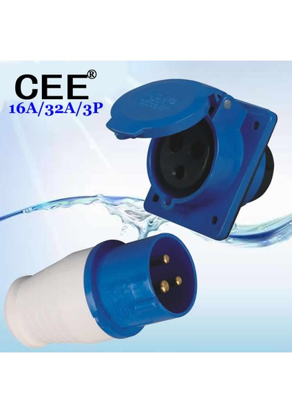 M23D-413 Endüstriyel Su Geçirmez Soket TYP-423 Eğimli Soket 16A-6 (Yurt Dışından)