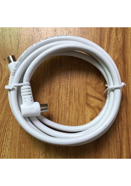 2m Metre Dik Açı Açılı Rf Tv Anteni Kurşun Kablo Erkek - Koaksiyel Koaksiyel Beyaz (Yurt Dışından)