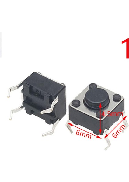10 Adet Dokunsal Anahtar Dokunmatik Basma Düğmesi Anahtar Inceliğini Ocak 6X6X4.3MM 4-Pin Dıp Jing (Yurt Dışından)
